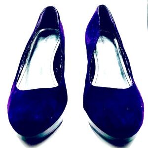 Style & Co. Purple Suede Pumps,size 8 4 inch heel